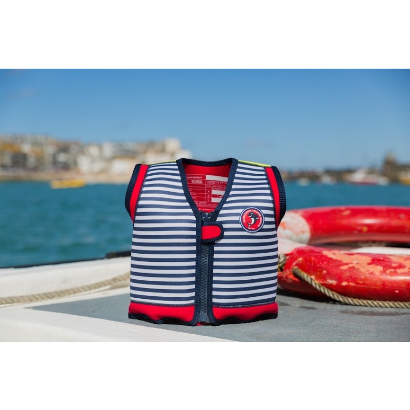 Dječji prsluk za plivanje Konfidence™ Hampton Navy Stripe